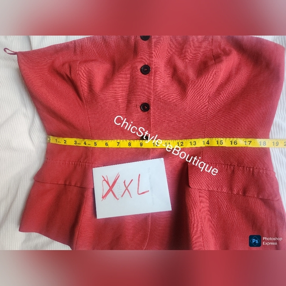 Zara Set Double-Breasted Strapless Top XXL + Double Pleat Pants L Zw Collection - Picture 7 of 16